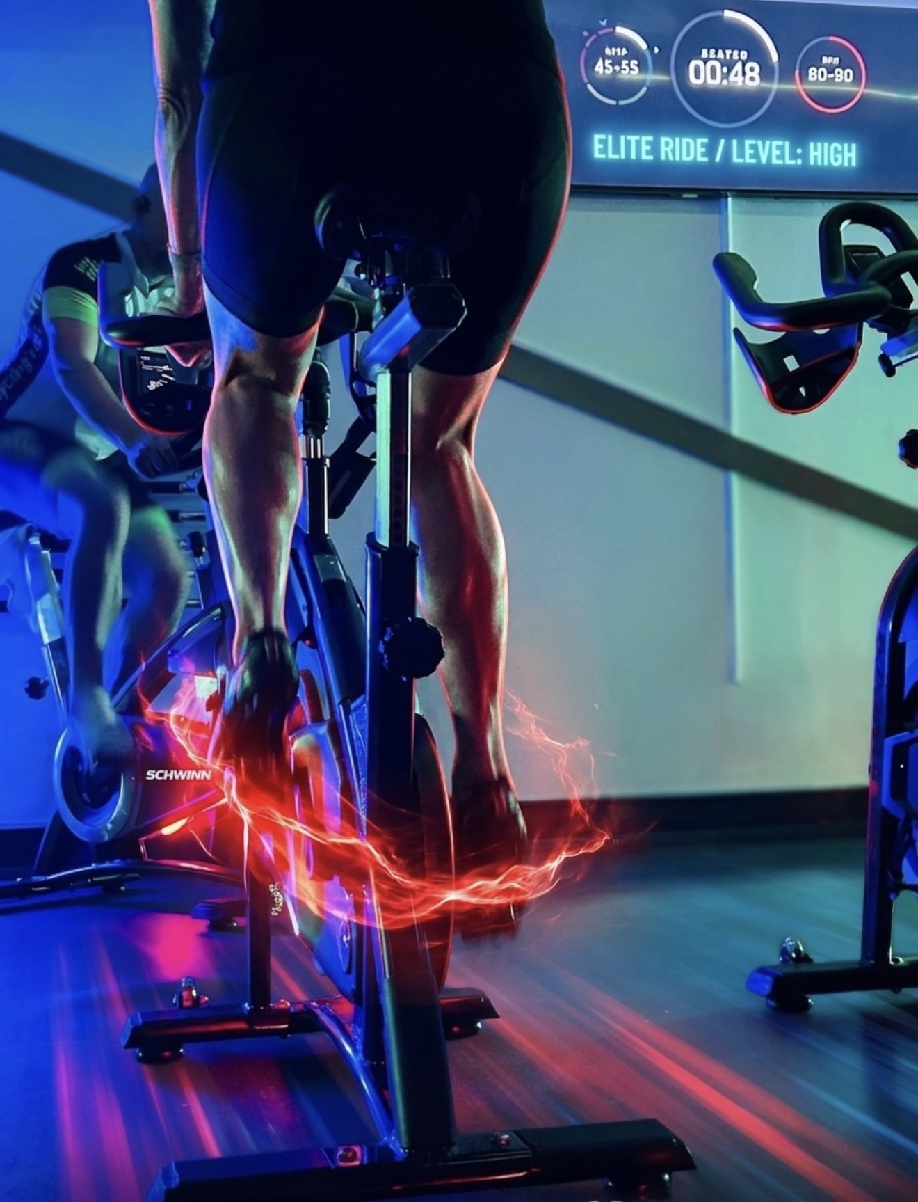 High energy indoor cycling